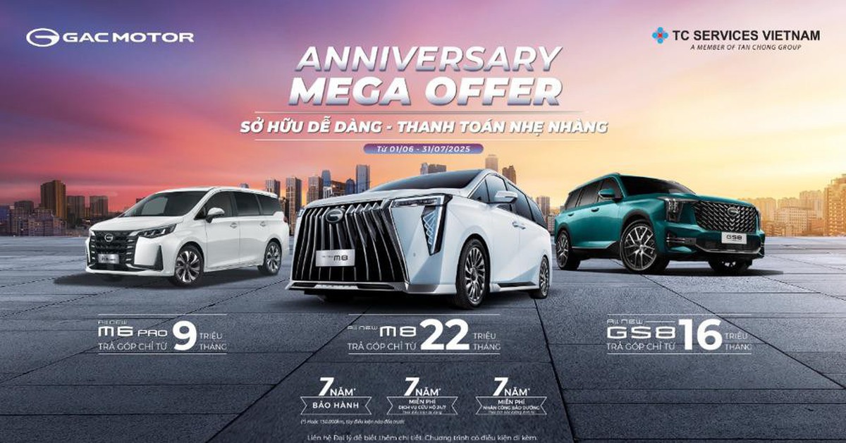 GAC MOTOR Việt Nam mừng sinh nhật 1 năm với ưu đãi hấp dẫn