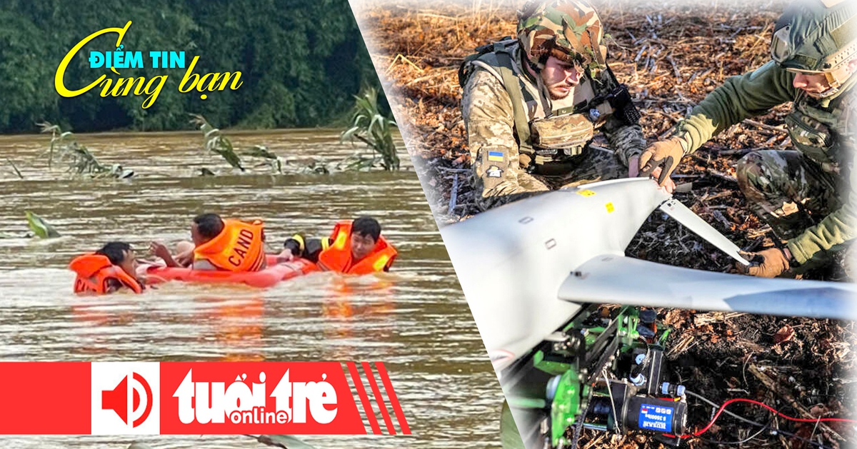 Điểm tin 8h: Dầm mình trong mưa hỗ trợ người dân vùng ngập; Drone Ukraine lại tấn công Matxcơva