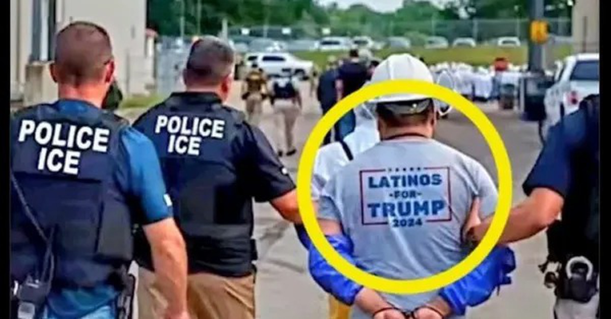 Thực hư bức ảnh một người nhập cư từng bầu cho ông Trump bị bắt