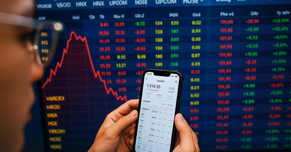 VN-Index vừa tăng mạnh đã quay đầu giảm do áp lực chốt lời