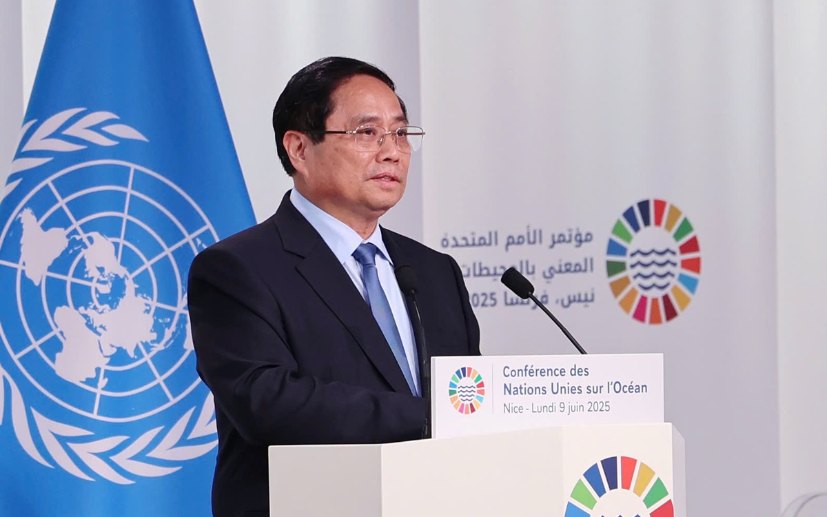 Thủ tướng Phạm Minh Chính đại diện ASEAN phát biểu tại Hội nghị đại dương Liên hợp quốc