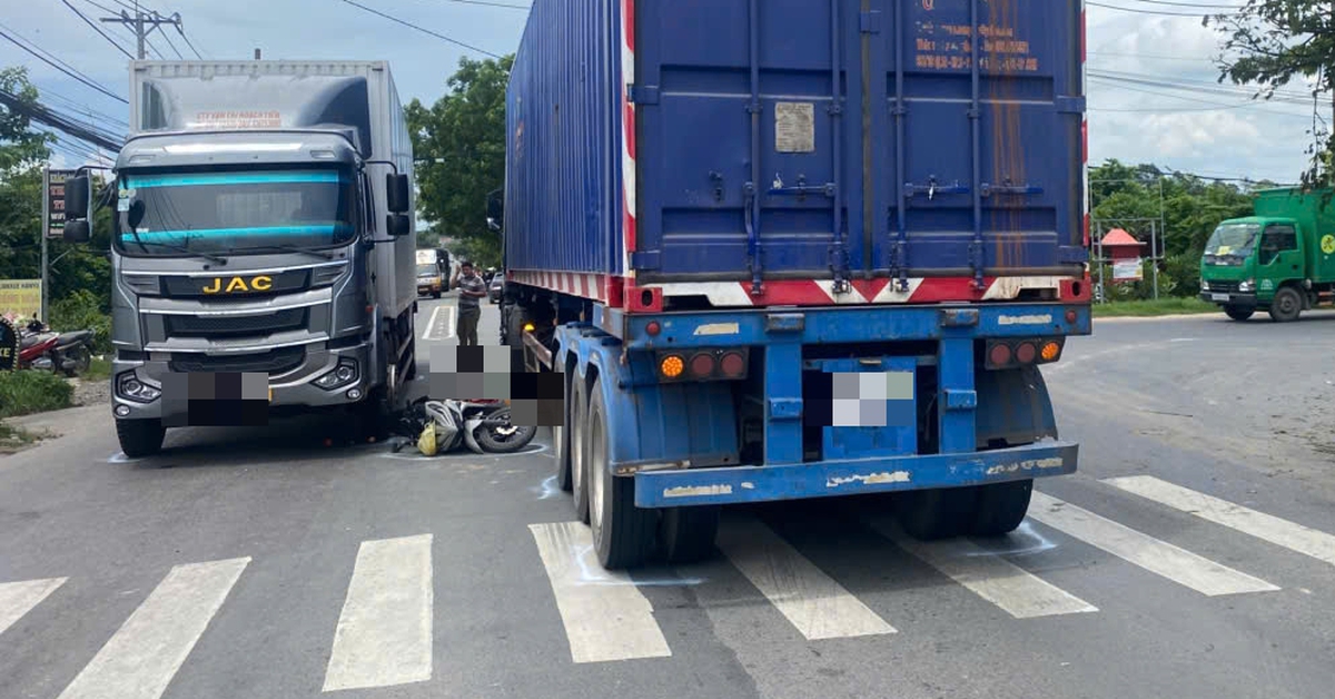 Hai mẹ con bị xe container cán chết thương tâm ở huyện Củ Chi