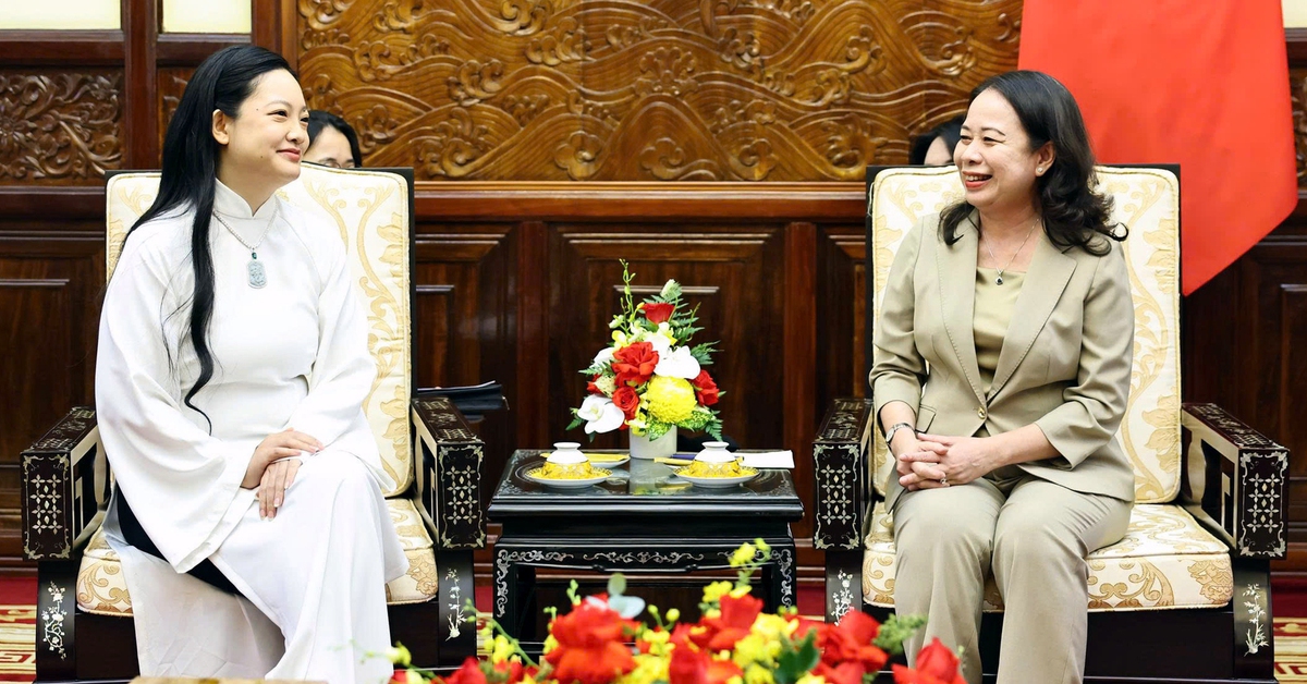 Phó chủ tịch nước Võ Thị Ánh Xuân tiếp nữ phi hành gia Amanda Nguyễn