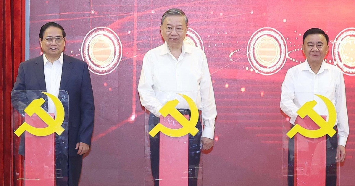 Tổng Bí thư và Thủ tướng dự ra mắt 3 nền tảng ứng dụng phục vụ thực hiện nghị quyết 57