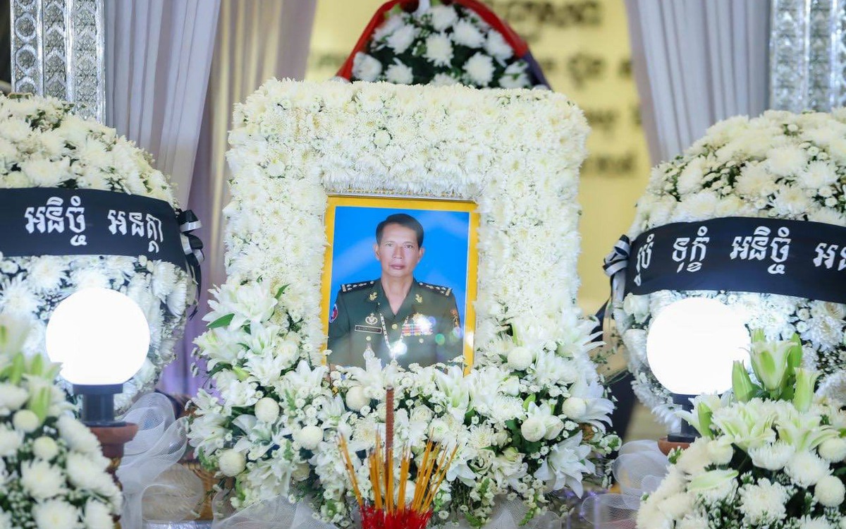 Campuchia tổ chức tang lễ tướng quân đội tử trận trong xung đột với Thái Lan