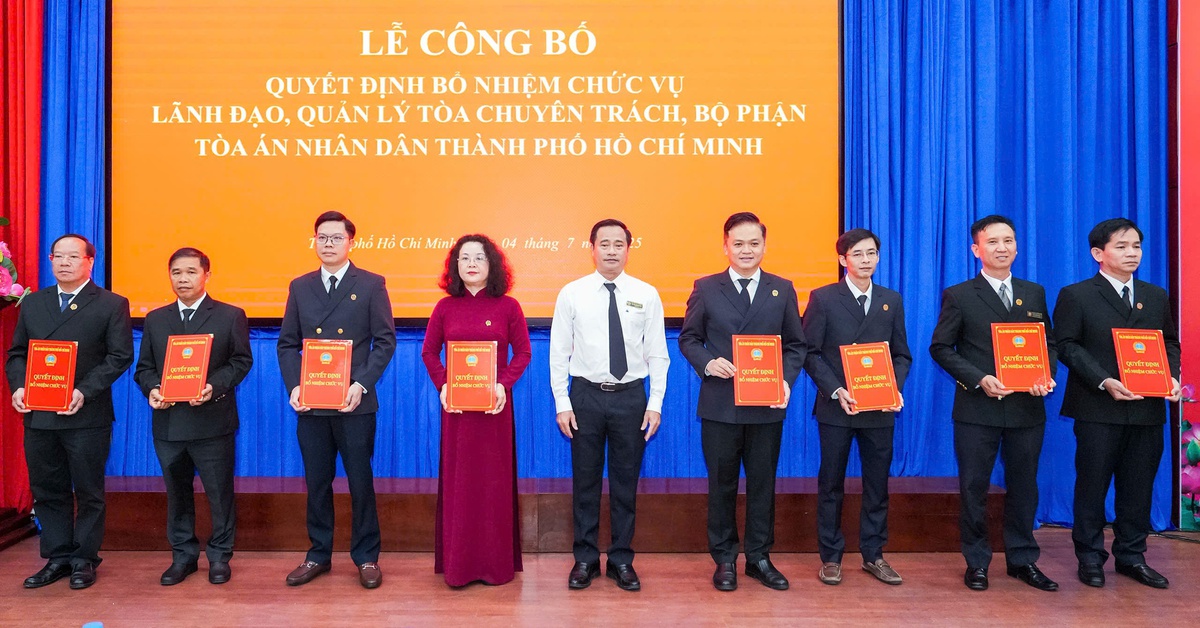 TAND TP.HCM có Chánh văn phòng, Chánh tòa chuyên trách mới