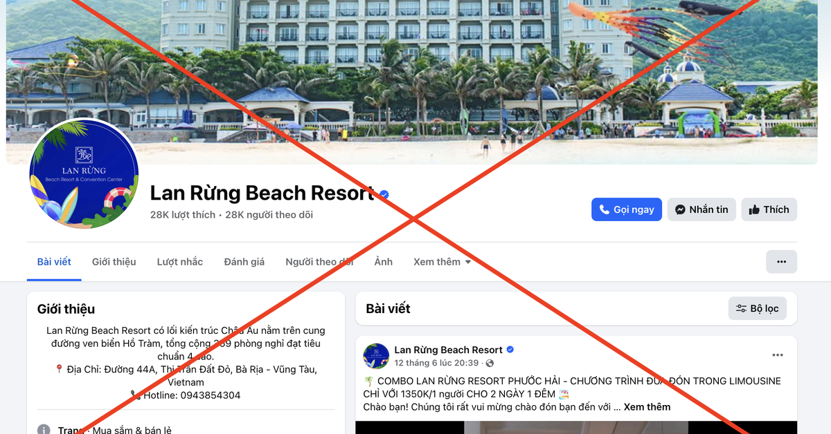 Lại ‘sập bẫy’ lừa đảo mạo danh resort, nhận đặt phòng trên Facebook