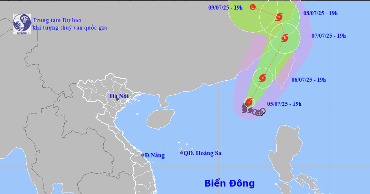 Bão số 2 mạnh lên cấp 10, giật cấp 12, dự báo còn mạnh thêm