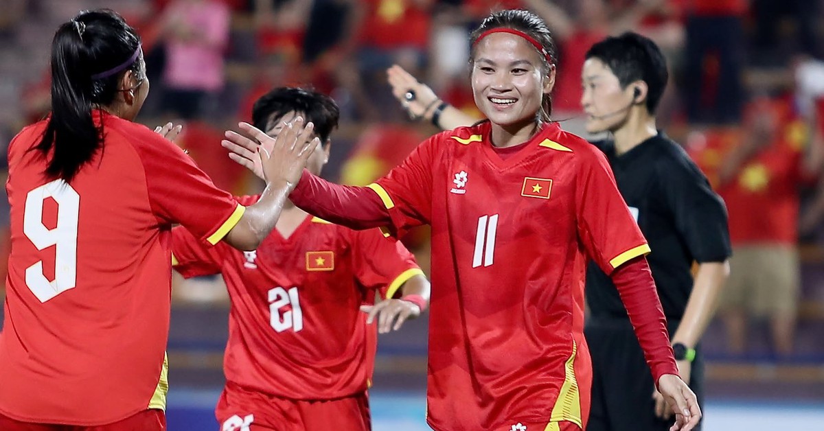 Tuyển nữ Việt Nam - Guam (hiệp 1) 1-0: Nguyễn Thị Vạn mở tỉ số