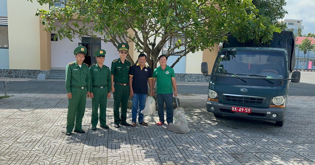 Rái cá quý hiếm 'đi lạc' vào doanh trại bộ đội biên phòng