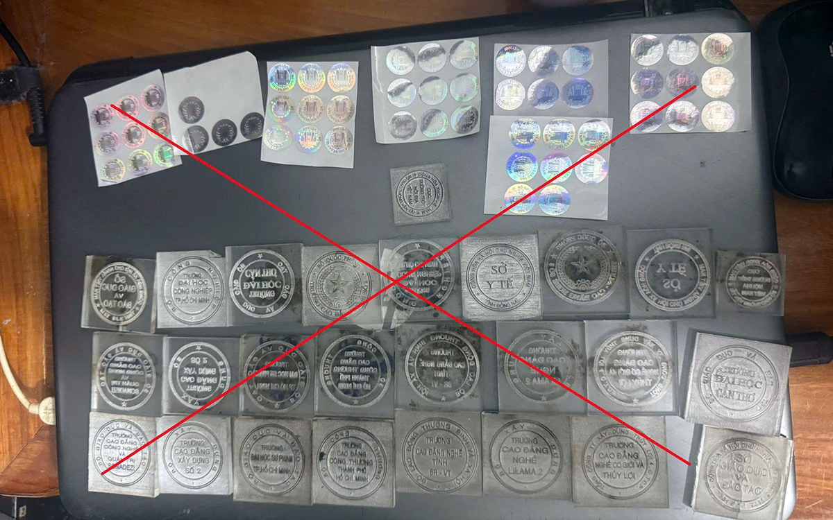 Phá nhóm làm giả con dấu Sở Y tế, Giáo dục Đồng Nai và nhiều trường ĐH ở TP.HCM