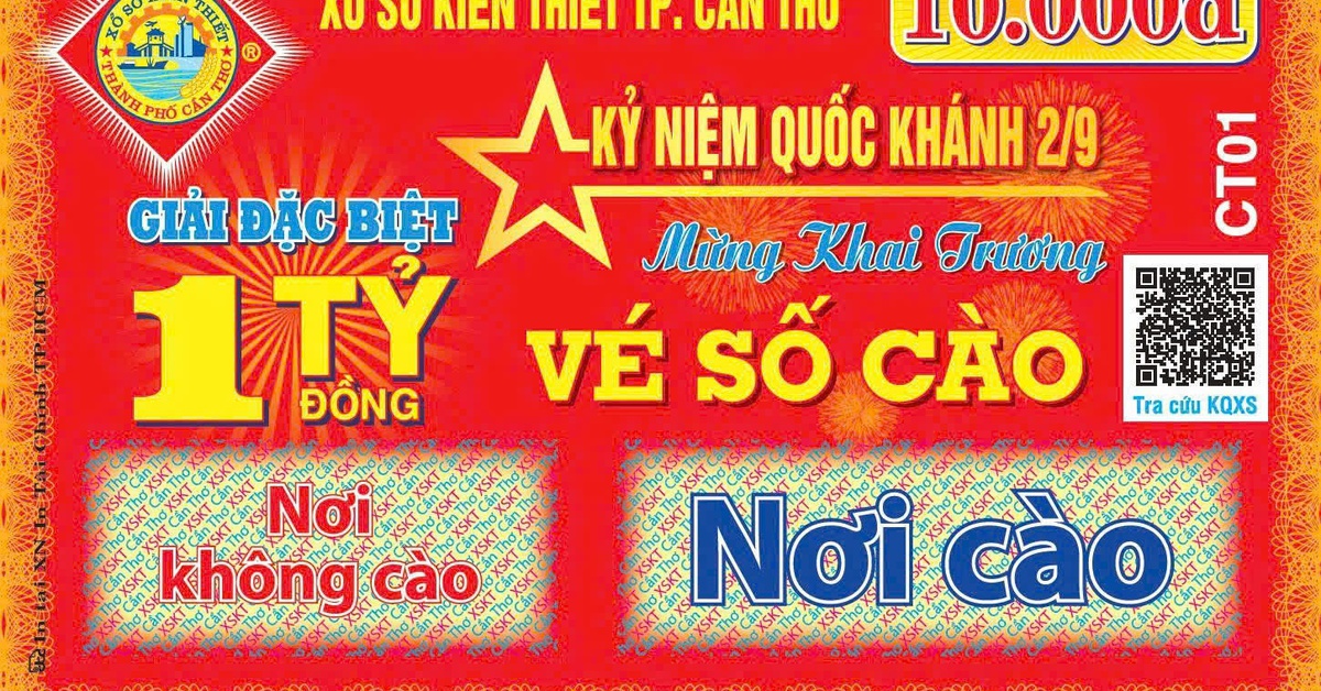 Cần Thơ phát hành vé số cào trúng đến 1 tỉ đồng