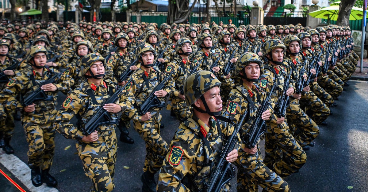 Các khối đã tập hợp đầy đủ tại Quảng trường Ba Đình, sẵn sàng cho lễ tổng duyệt