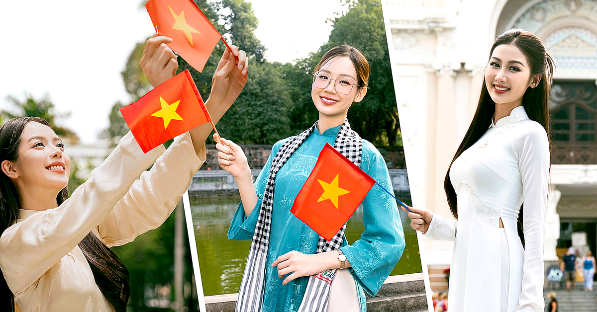 Hoa hậu Thanh Thủy, Bảo Ngọc, Quế Anh: Kiêu hãnh, tự hào hô vang hai tiếng Việt Nam