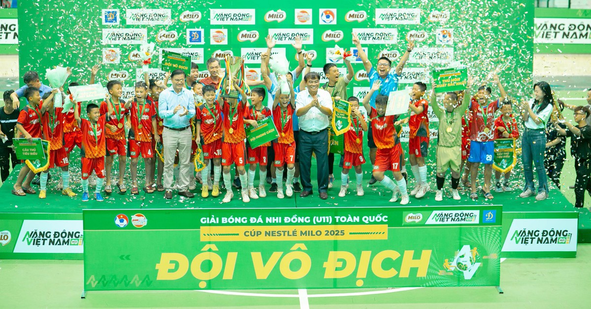 U11 Hưng Yên vô địch Giải Bóng đá Nhi đồng Toàn quốc