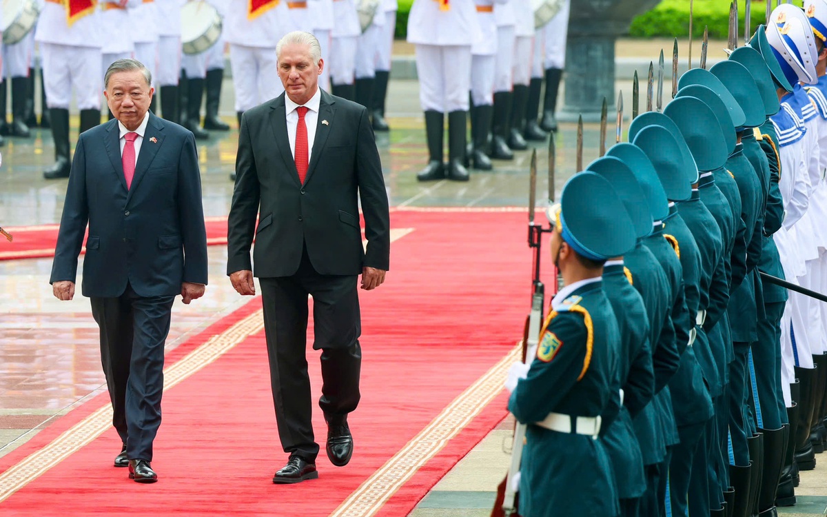 Tổng Bí thư Tô Lâm chủ trì lễ đón Bí thư thứ nhất, Chủ tịch nước Cuba Miguel Díaz-Canel Bermúdez