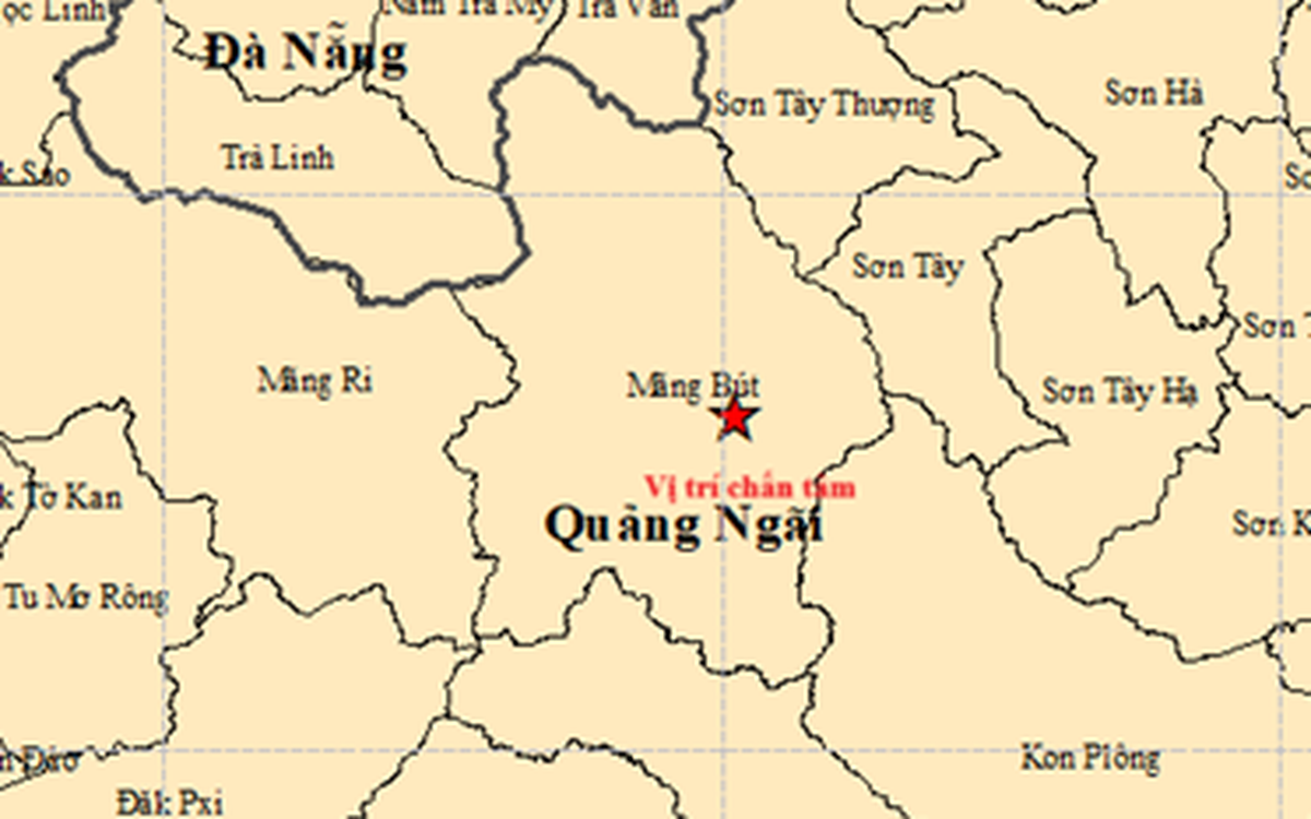 Động đất 4,5 độ và 3 độ ở Quảng Ngãi