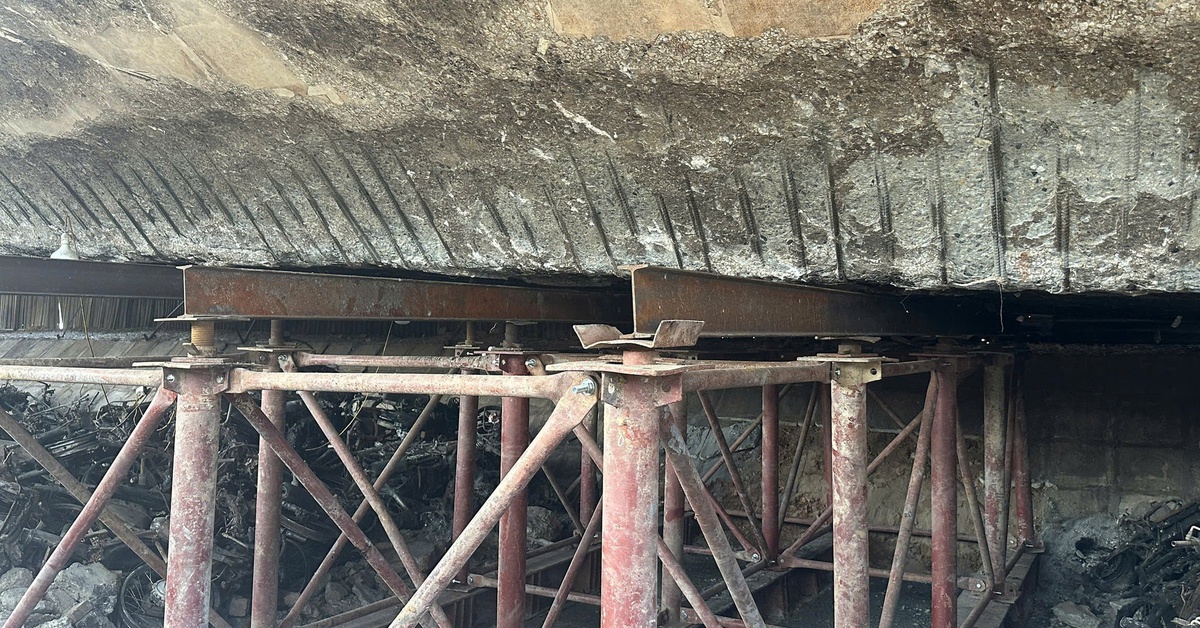 Kết quả kiểm định cầu Vĩnh Tuy sau vụ cháy ở bãi gửi xe dưới chân cầu