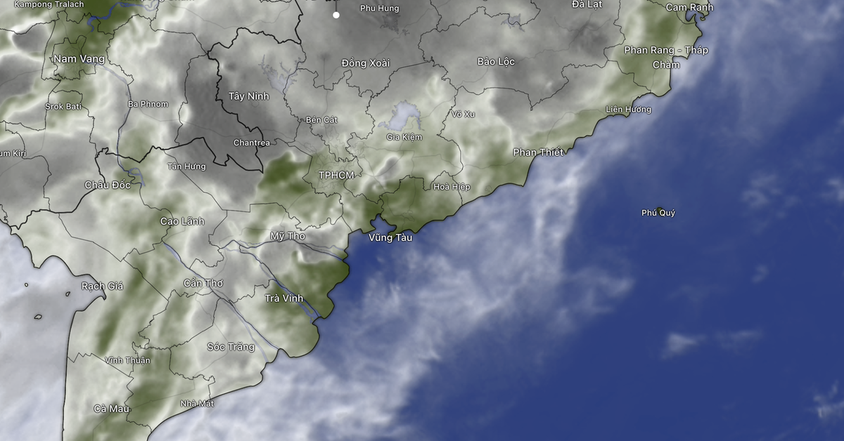 Mây dông từ Tây Ninh và biển lan về TP.HCM, tối nay dự báo mưa to