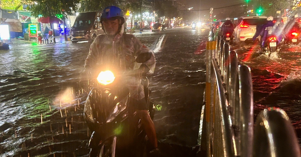 Mưa lớn gần 2 tiếng, nhiều tuyến đường tây TP.HCM ngập sâu, xe chết máy hàng loạt