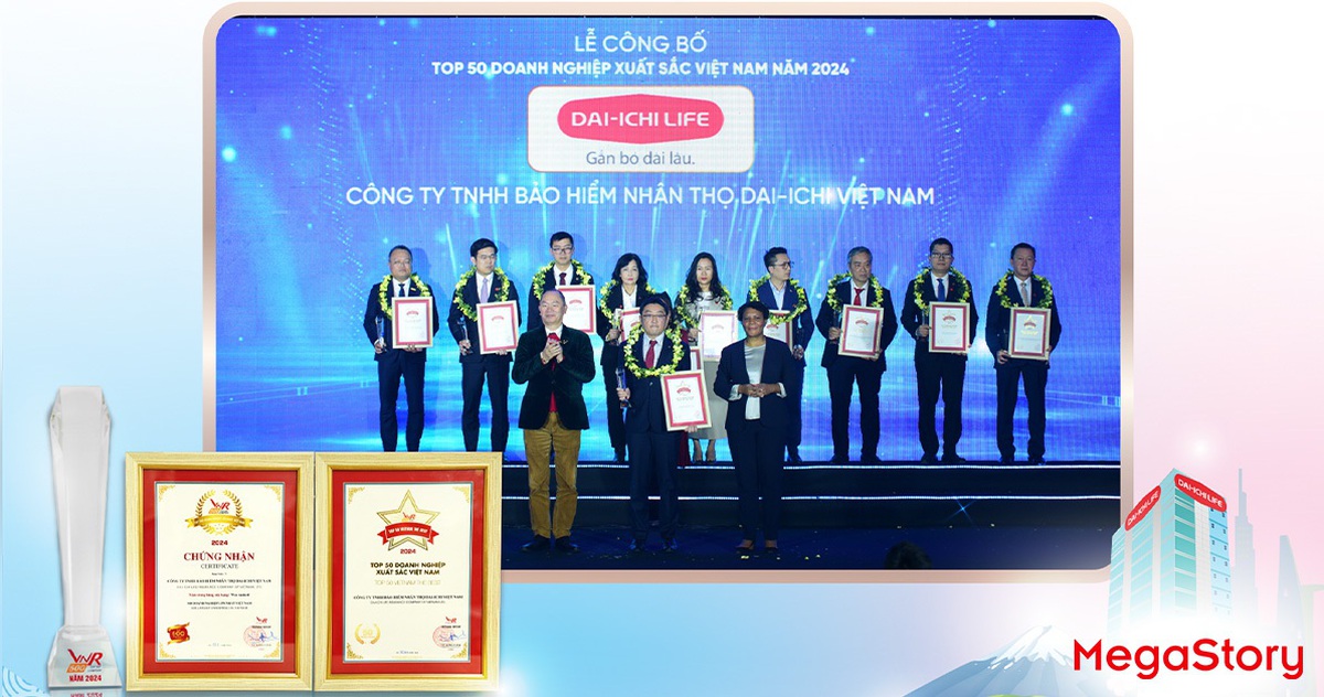 Dai-ichi Life Việt Nam vinh dự đạt danh hiệu Top 500 Doanh nghiệp lớn nhất Việt Nam (2016-2024)