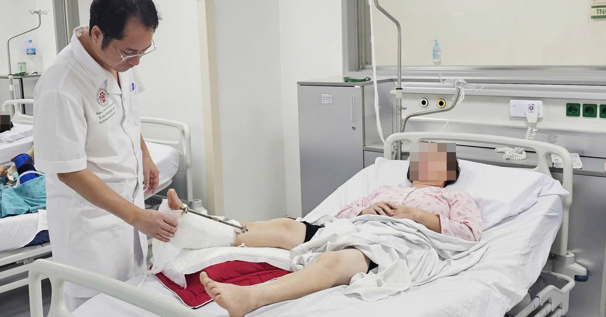 Đứt lìa cẳng chân do máy cắt cỏ