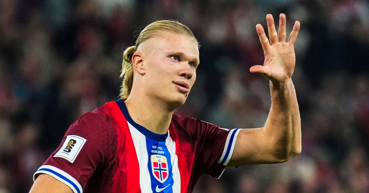 Haaland ghi 5 bàn trong 1 trận ở vòng loại World Cup