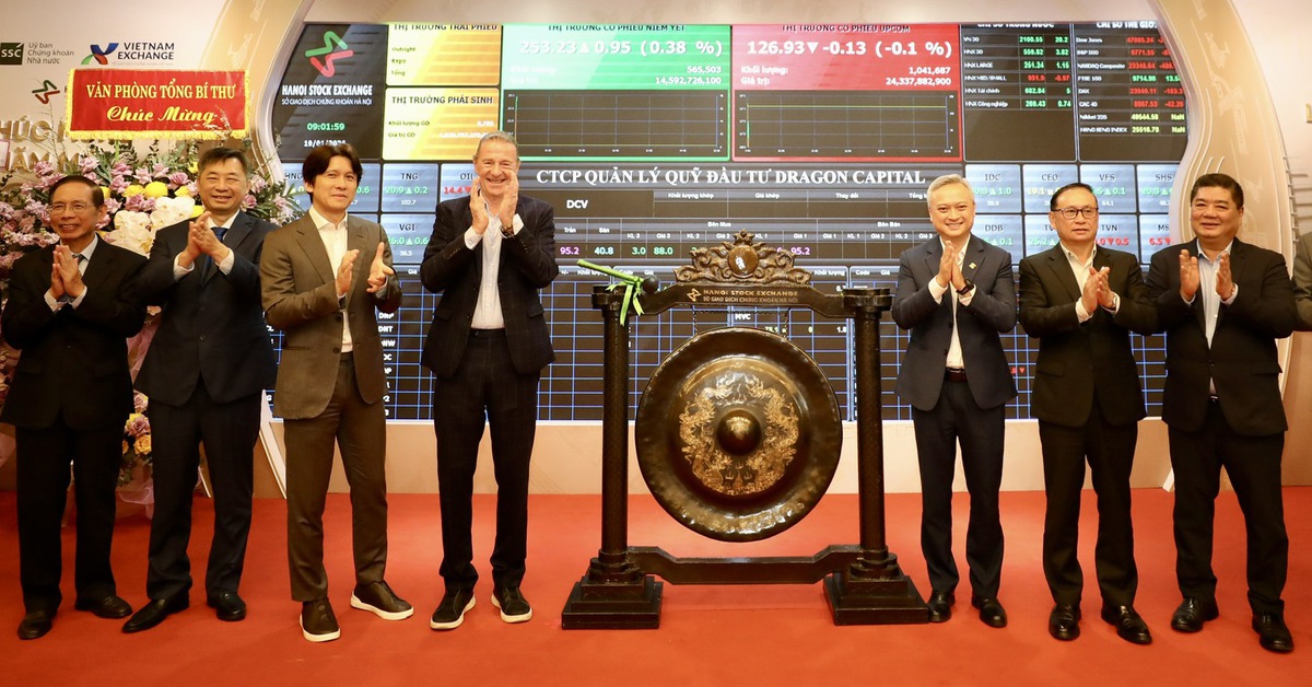Vừa chào sàn phiên đầu tiên, cổ phiếu 'cá mập' Dragon Capital Việt Nam tăng kịch trần 40%
