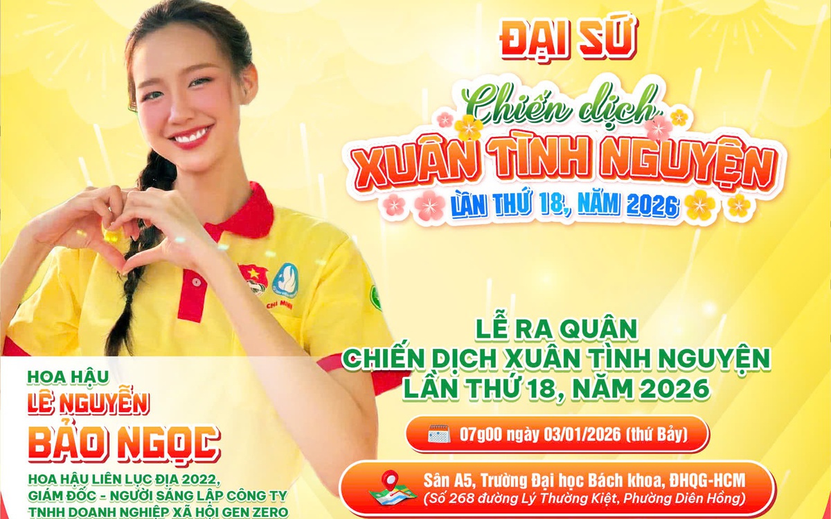 Chiến dịch Xuân tình nguyện 2026 'chốt đơn' dàn đại sứ cực chất