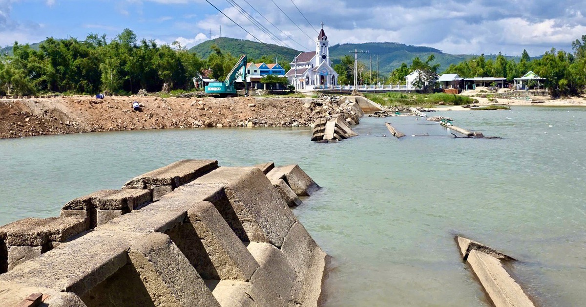 Đập dâng Tam Giang hư hỏng do lũ đã được khắc phục cơ bản