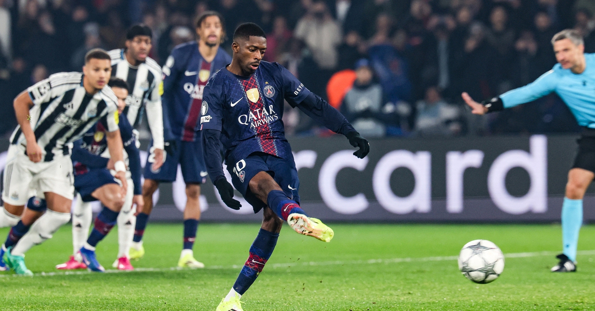 Dembele đá hỏng phạt đền, PSG cùng Newcastle xuống đá play-off