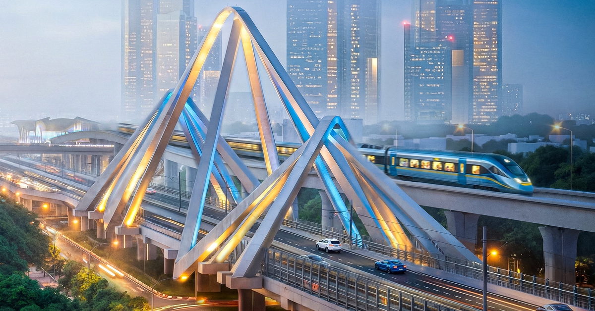 Trục Bắc - Nam TP.HCM tương lai với điểm nhấn cầu vượt lấy cảm hứng từ rễ cây đước