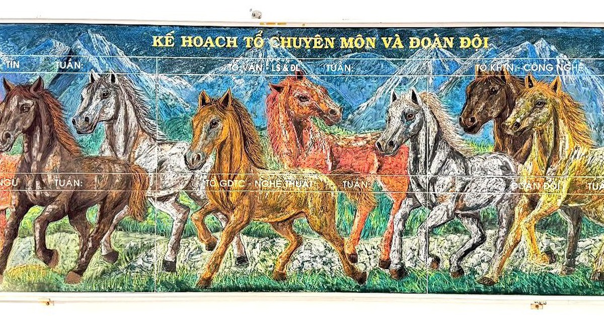 Cô giáo dạy mỹ thuật tiếp tục gây sốt vì vẽ linh vật ngựa quá 'thần thái'