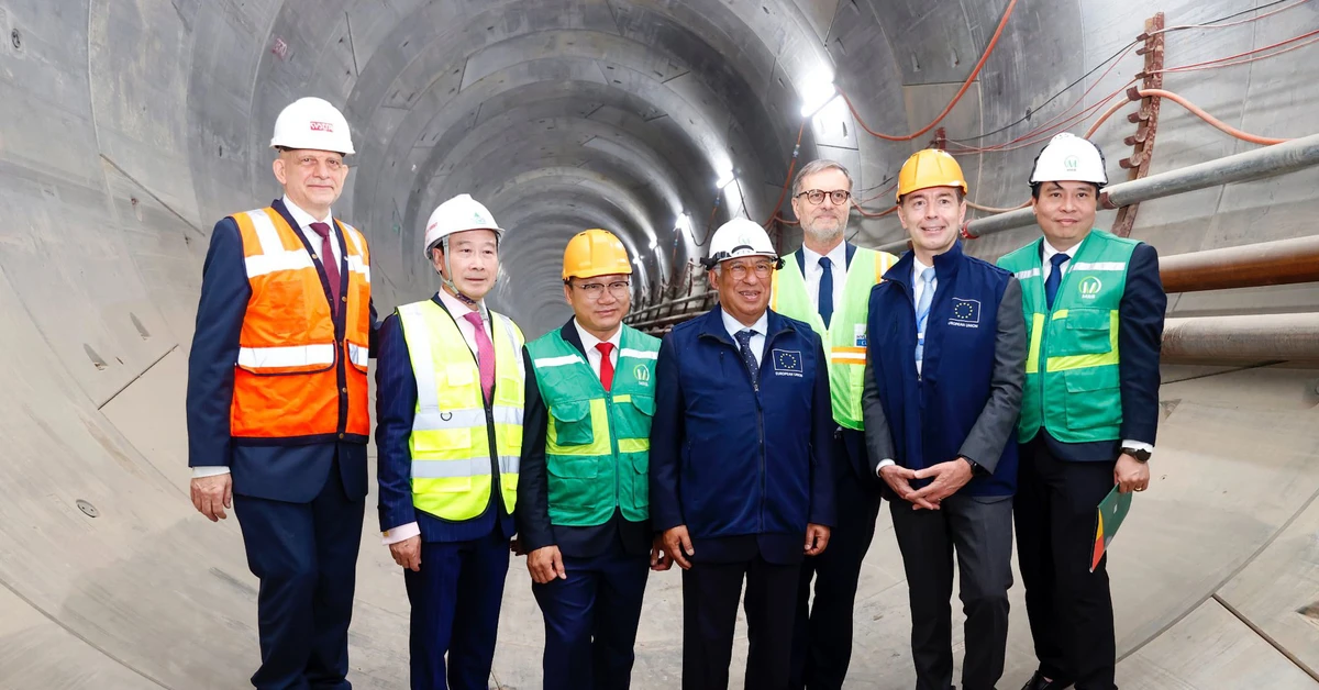 Chủ tịch Hội đồng châu Âu thăm dự án metro số 3 Hà Nội