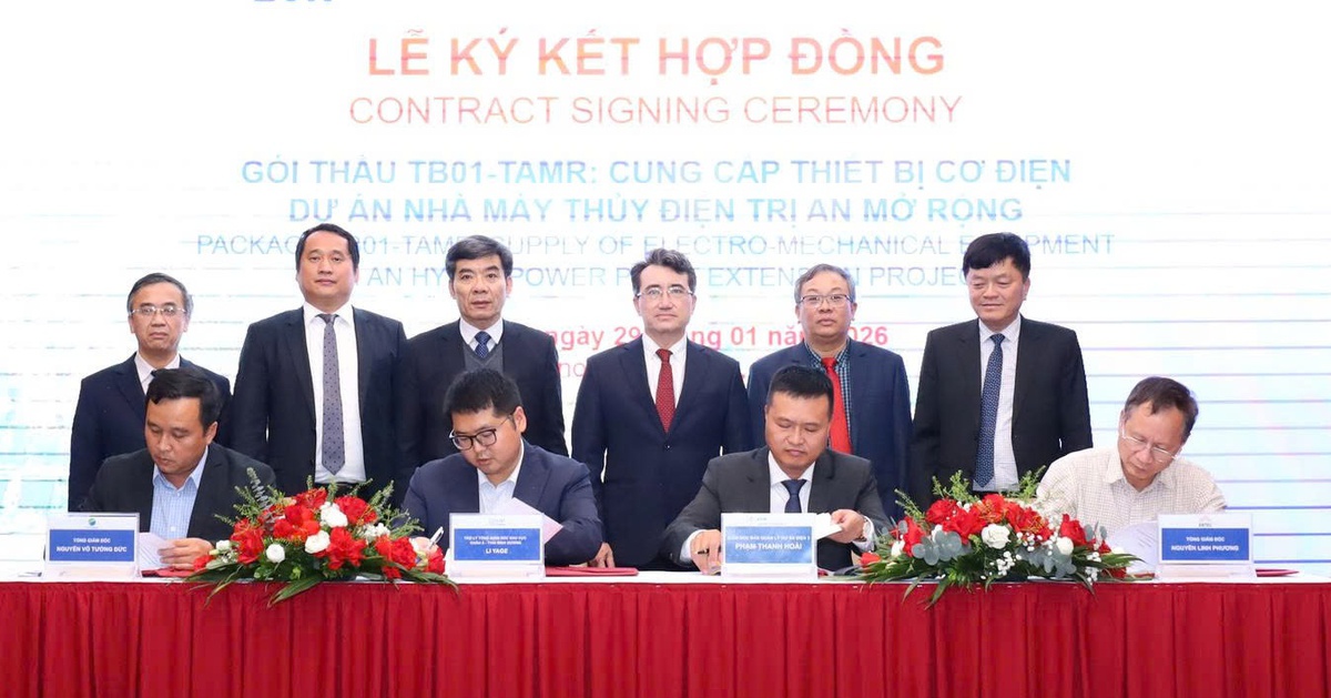 Ký hợp đồng gói thầu Nhà máy thủy điện Trị An mở rộng quy mô hơn 1.112,8 tỉ đồng