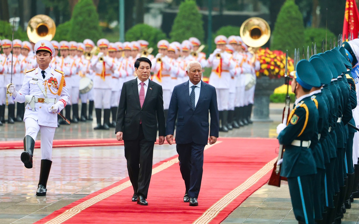 Chủ tịch nước Lương Cường chủ trì lễ đón chính thức Chủ tịch Hội đồng châu Âu