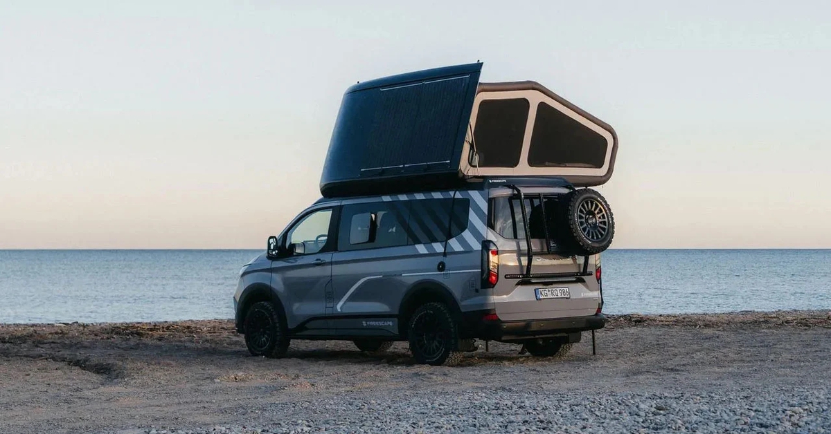 Ford Transit hóa thành nhà di động: Lều bật ngang mở không gian sống theo cách chưa từng có
