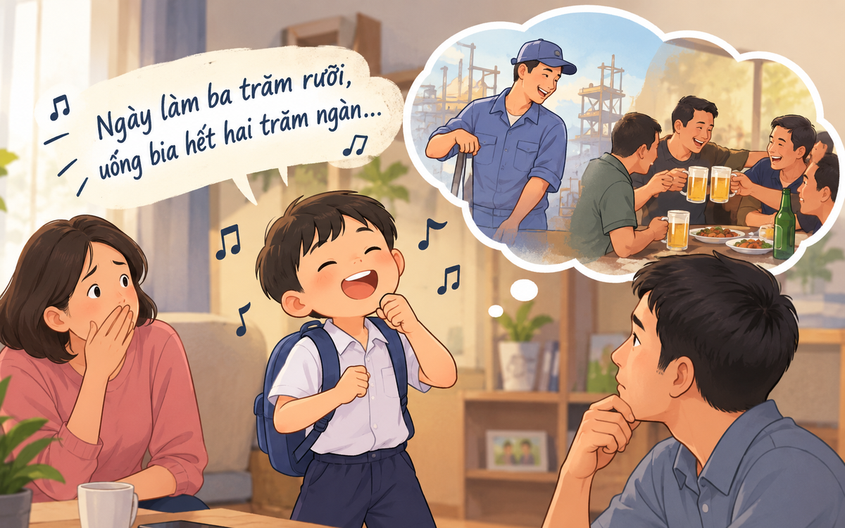 Cha mẹ 'tìm thấy' mình khi con hát 'ngày làm ba trăm rưỡi, uống bia hết hai trăm ngàn'