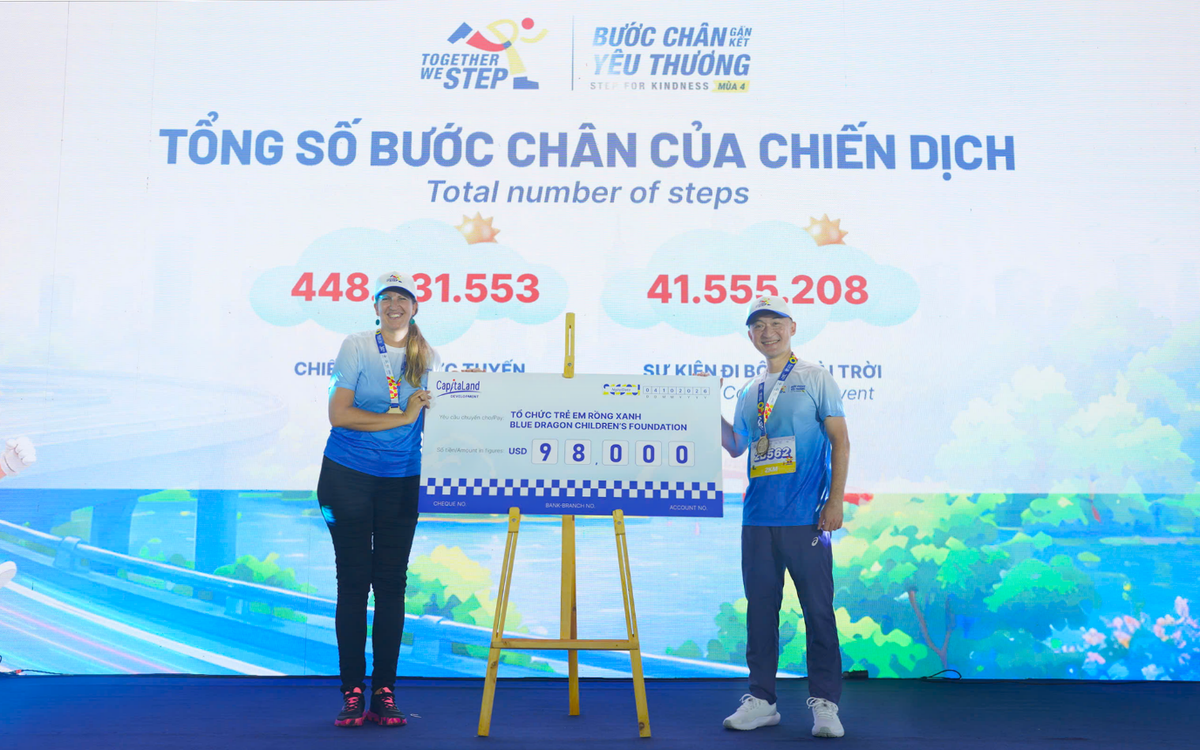 CapitaLand cùng hơn 8.500 người góp 490 triệu bước chân, tiếp sức trẻ em yếu thế