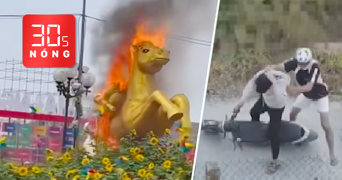 Bản tin 30s Nóng: Linh vật ngựa ở Thái Nguyên bị cháy rụi; Một nam sinh bị đánh sau va quẹt xe