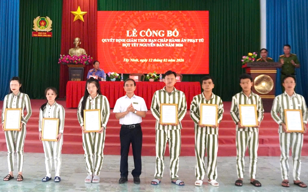 Hơn 2.300 phạm nhân tại Tây Ninh được giảm án dịp Tết