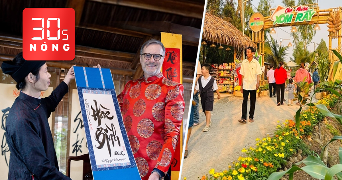 Bản tin 30s Nóng: Chợ quê ngày giáp Tết; Đại sứ Pháp mặc áo dài viết thư pháp, thăm Quốc Tử Giám