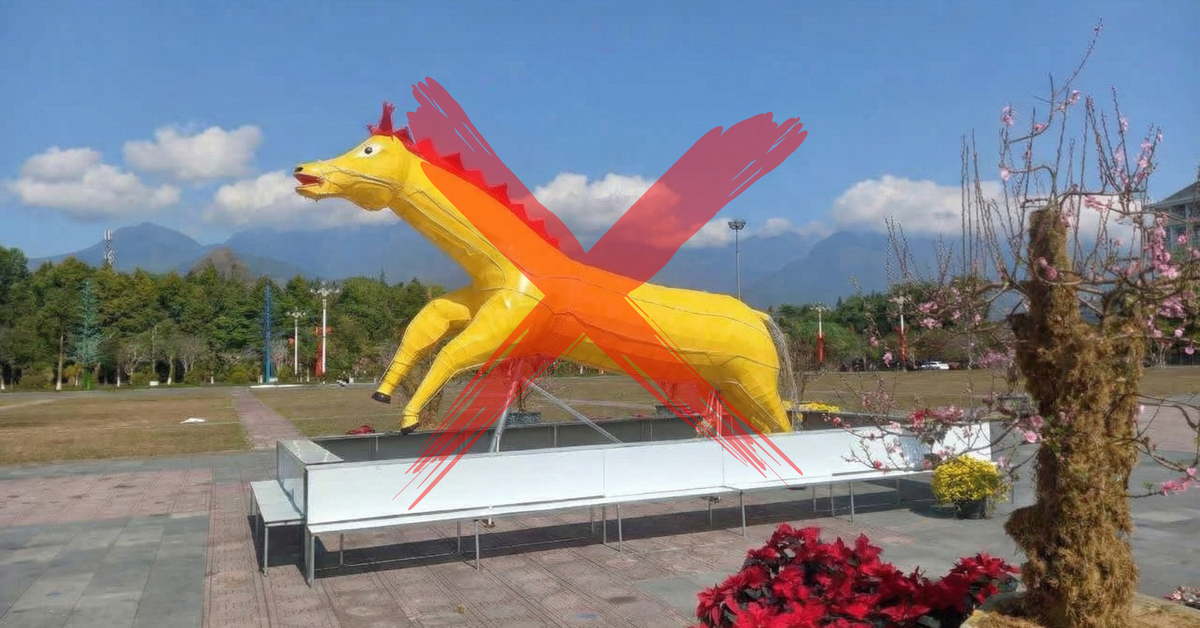 Lai Châu lên tiếng về hình ảnh 'linh vật ngựa lai hươu'