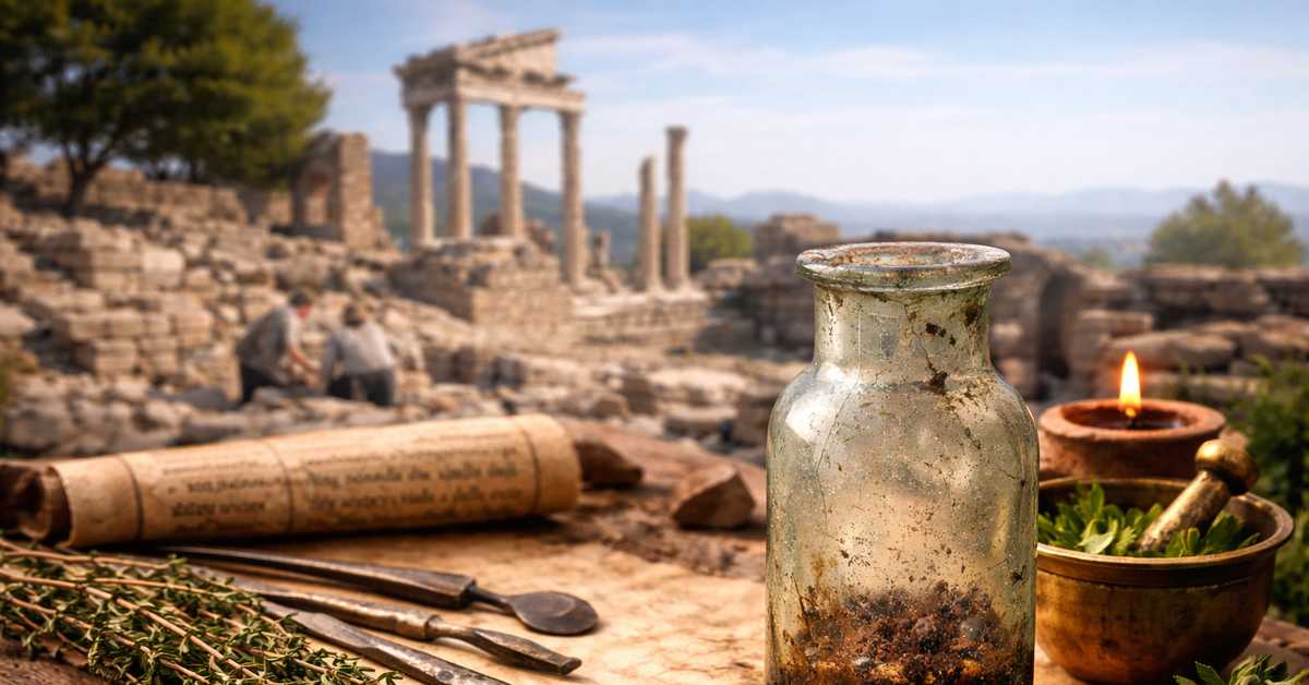 Lọ thủy tinh 1.900 năm tuổi hé lộ toa thuốc gây sốc thời La Mã cổ đại