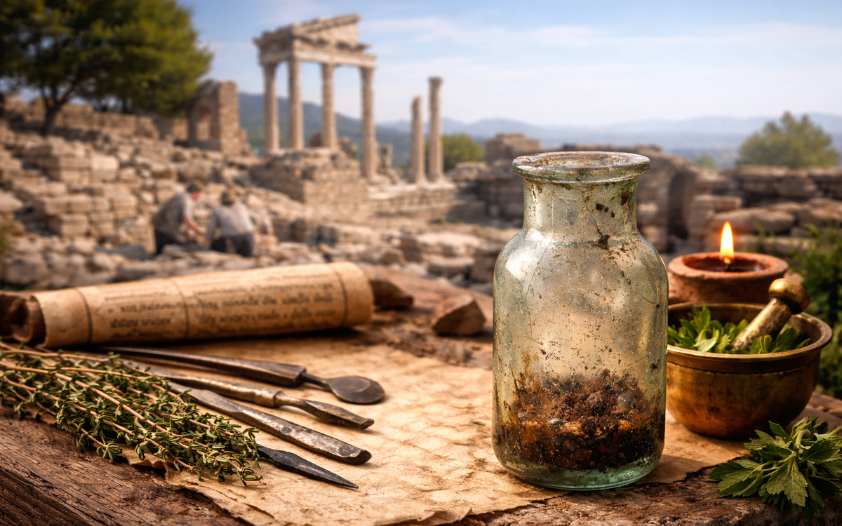 Lọ thủy tinh 1.900 năm tuổi hé lộ toa thuốc gây sốc thời La Mã cổ đại