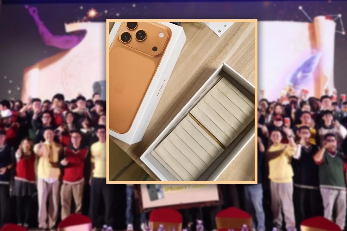 Nhân viên Trung Quốc đoạt giải iPhone mới nhất tại tiệc tất niên hóa ra chỉ là... gạch và kẹo