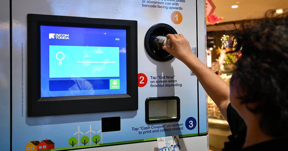 Singapore triển khai chương trình tự động mua lại phế liệu giải khát