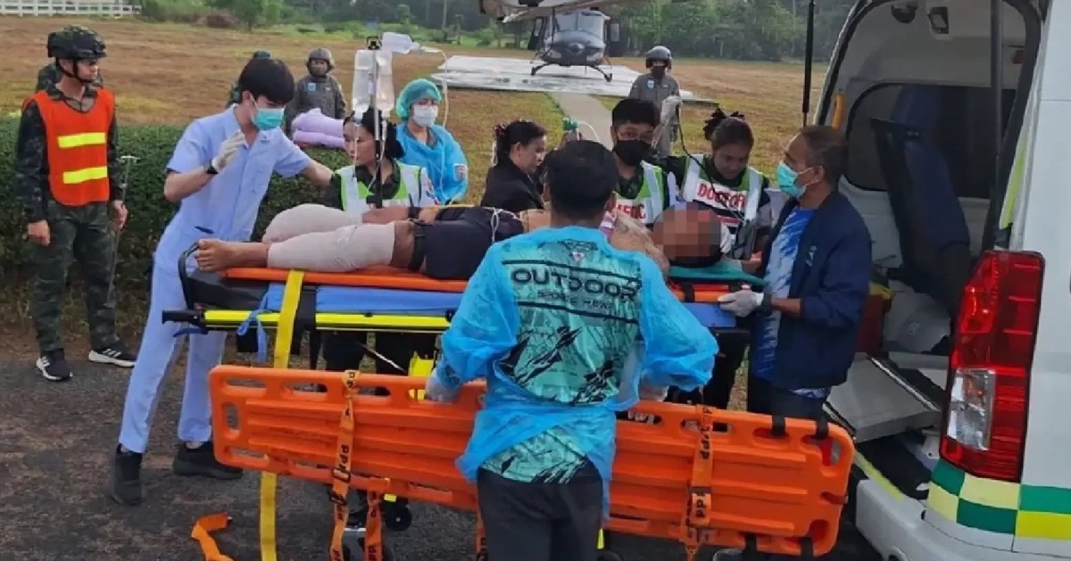 Binh sĩ Thái Lan giẫm mìn còn sót lại ở biên giới với Campuchia, đứt lìa chân phải