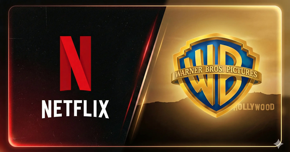 Cổ phiếu Netflix tăng vọt khi rút khỏi thương vụ thâu tóm Warner Bros.