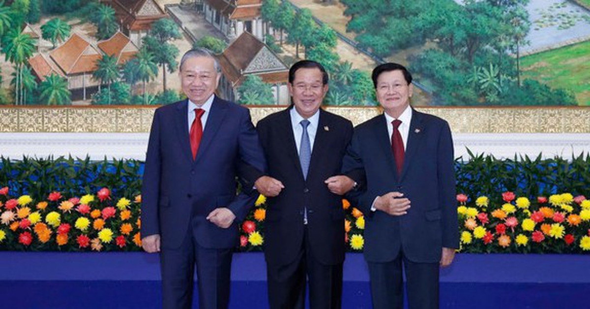 Tổng Bí thư Tô Lâm đồng chủ trì cuộc gặp cấp cao 3 đảng của Campuchia, Lào, Việt Nam